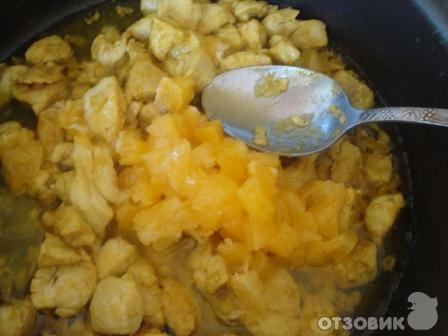Рецепт Куриное филе с картофелем в апельсиновом соусе фото