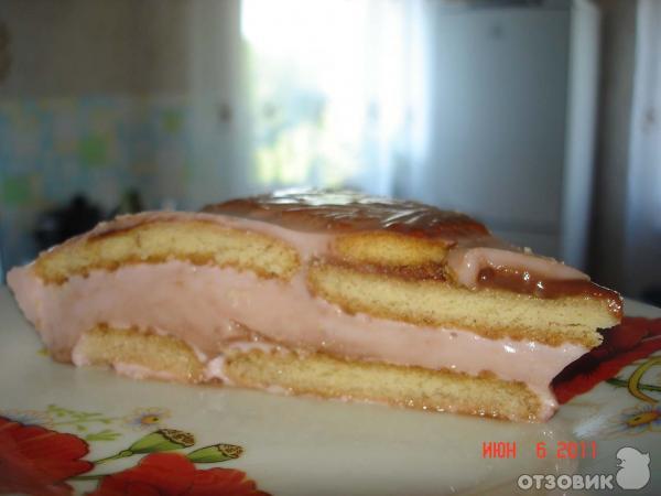 Рецепт йогуртного торта Вишневый поцелуй фото