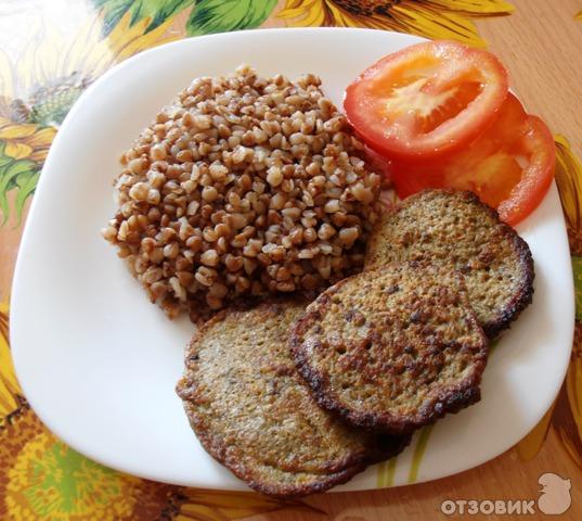 Оладьи с гречкой и грибами