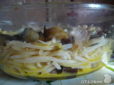 Рецепт Запеканка из баклажанов со спагетти фото