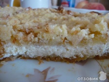 Рецепт Нежный творожно-яблочный пирог фото