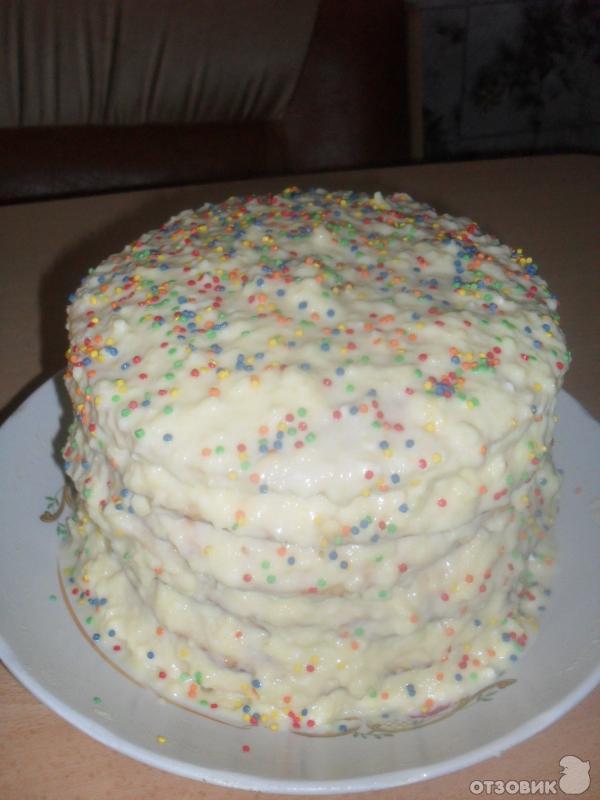 Рецепт творожного торта с заварным кремом фото