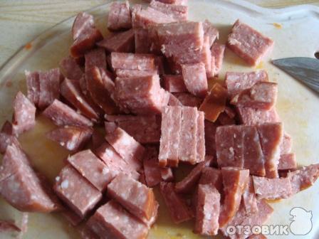 Рецепт Макароны с колбасой и овощами фото