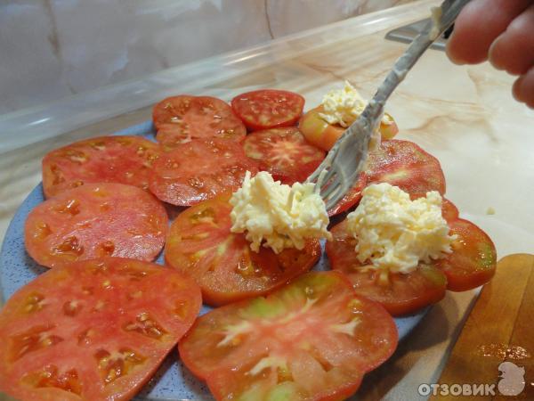Рецепт закуски Помидоры с сыром фото