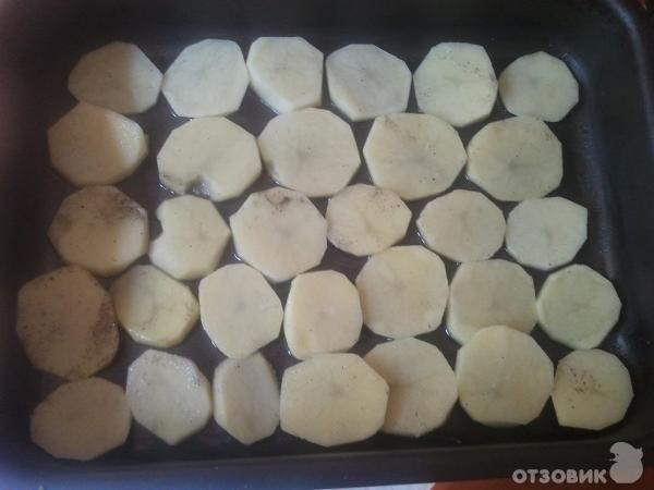 Рецепт Картофель с индейкой, запеченный в духовке фото