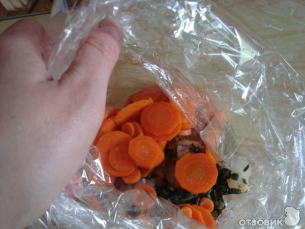 Рецепт Рыбка с овощами в пакете фото