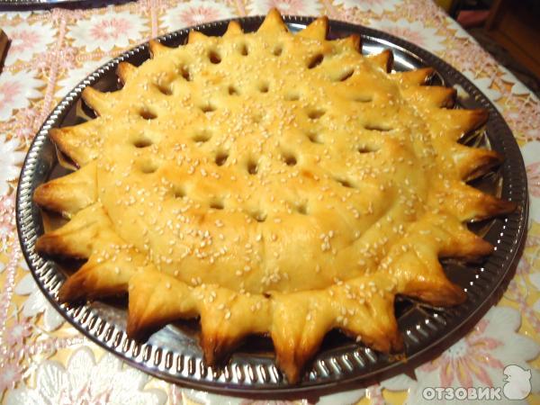 Рецепт Яблочный пирог Солнышко фото