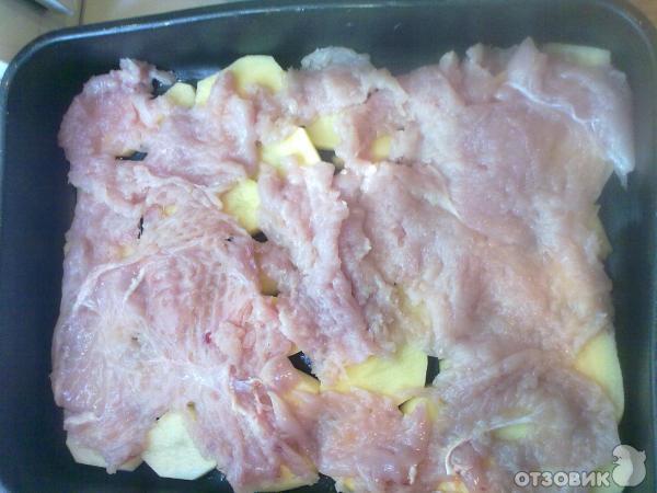 Рецепт Картошка с мясом по-французски. фото