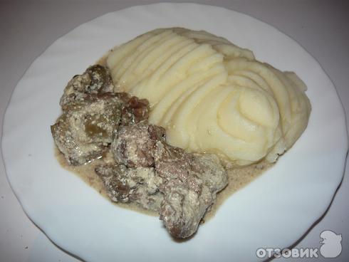 Куриная печень в сметане фото