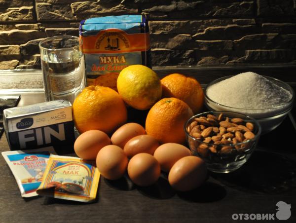 Ингредиенты для апельсинового торта с маком