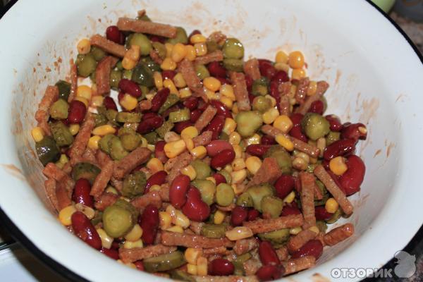 Салат с фасолью и сухариками, пошаговый рецепт с фото от автора yankin87
