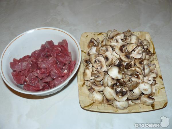 Рецепт Говядина с грибами по-болгарски фото