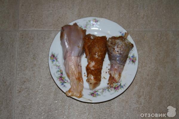 Рецепт Куриная голень фаршированная курагой и мандаринами фото