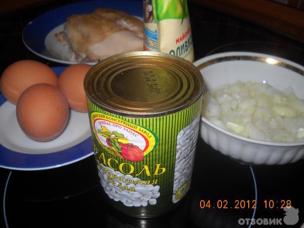 Рецепт Салат с белой фасолью фото