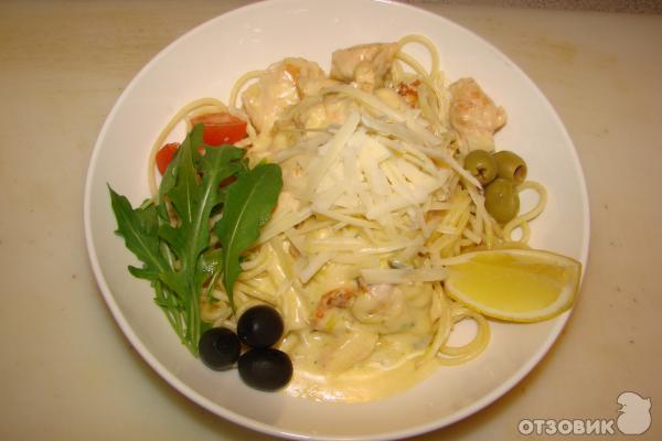 Рецепт спагетти с лососем фото
