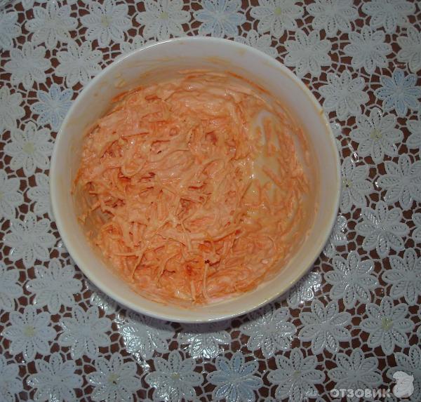 морковный салат с мясом