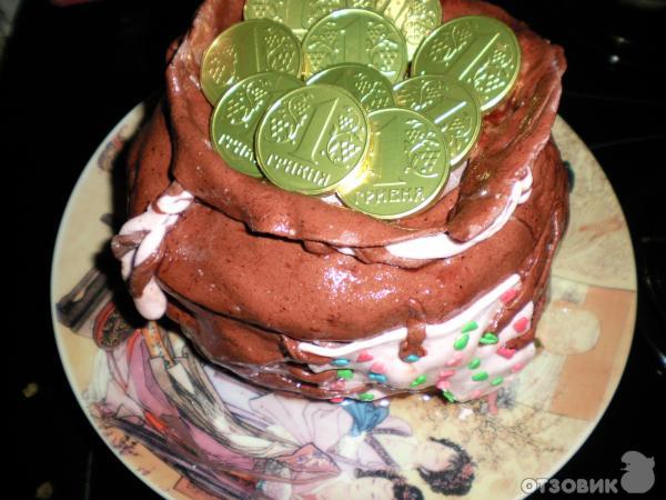 Торт на день рождения - Мешок денег
