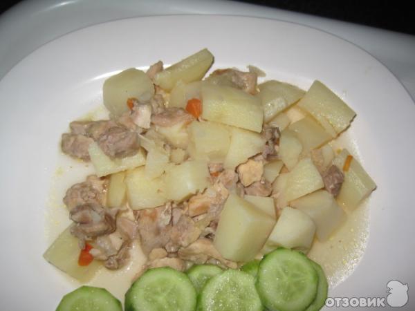 Рецепт Тушеная картошка с курицей фото