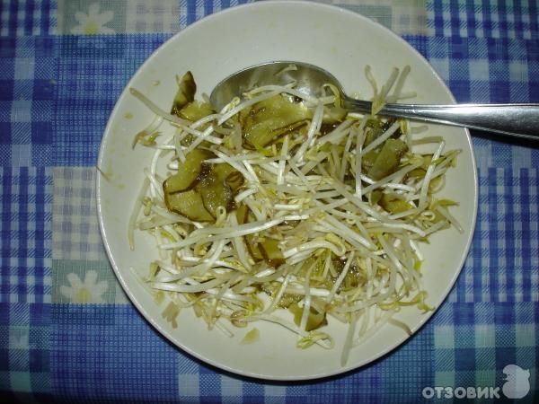 Рецепт салата Ростки фасоли с овощами фото