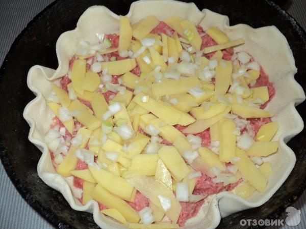 Рецепт Пирог с курицей и свежим картофелем фото