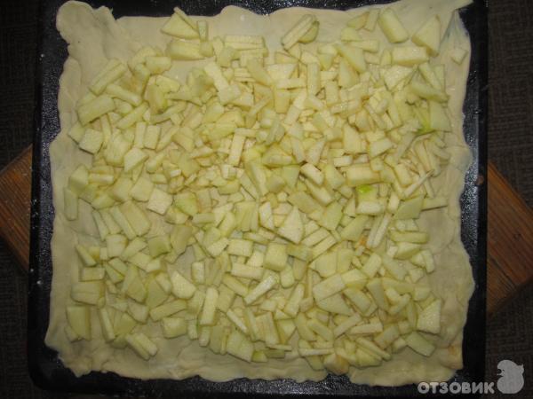 Рецепт слоеного пирога с яблоками фото