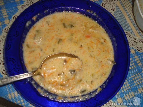 Рецепт Луковый суп с плавленым сыром фото