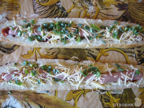 Рецепт горячих бутербродов из французского батона фото