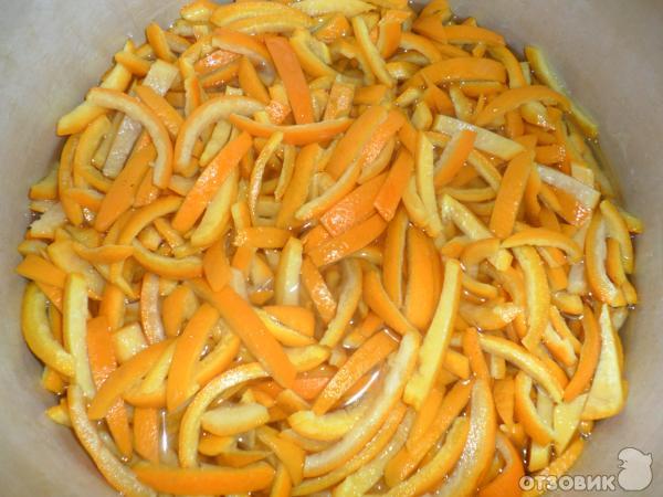 Рецепт Засахаренные апельсиновые корочки фото