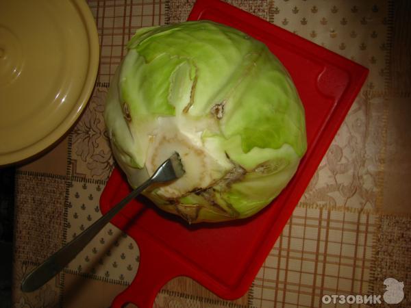 Рецепт Подготовка капустных листьев для голубцов фото