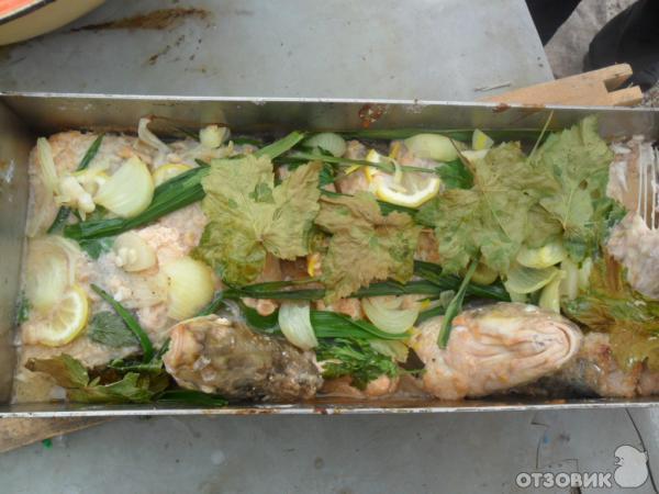Рецепт Рыба, приготовленная в трубе фото