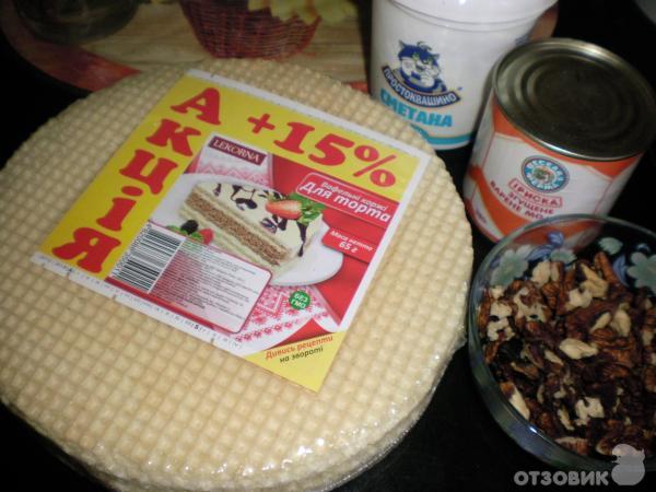 Хрустящий вафельный торт со сгущенкой – пошаговый рецепт приготовления с фото