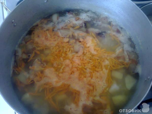 Рецепт Суп грибной с фасолью фото