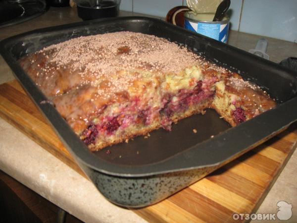Пирог с ягодами на кефире