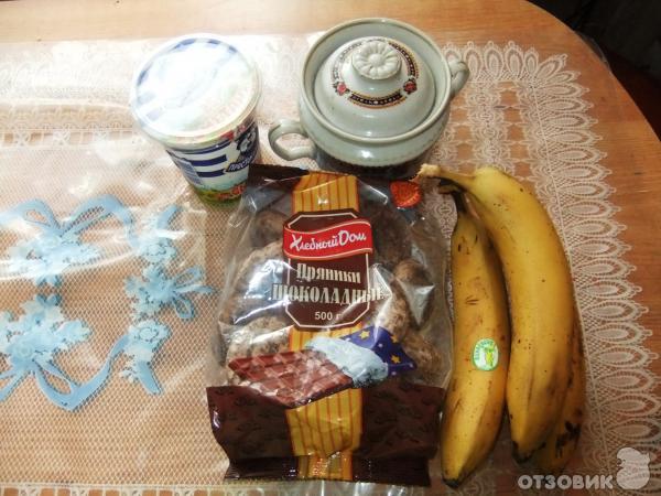 Рецепт торт с бананами из пряников фото