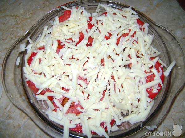 рецепт большая котлета с помидорами и сыром фото