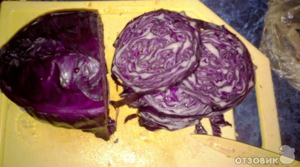 Рецепт салата С красной капустой и сыром фото