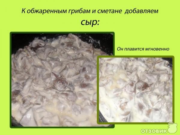 рыжики в сметане и с сыром 