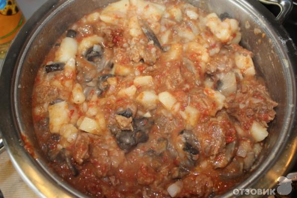 Рецепт Рагу с говядиной и грибами и овощами фото