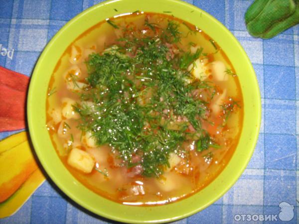 Рецепт Суп с тушенкой фото