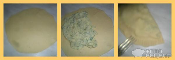 Рецепт: Чебуреки - с картофелем и сыром