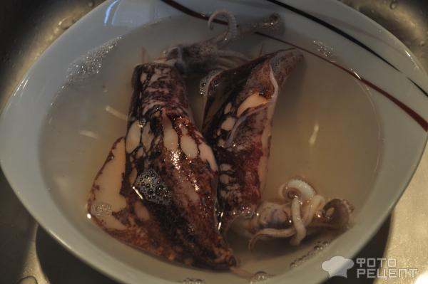 Рецепт острые кальмары с макаронами