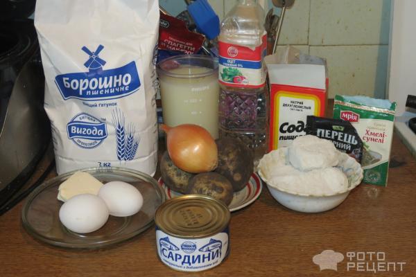 Рецепт Быстрый пирог с рыбой и картофелем фото