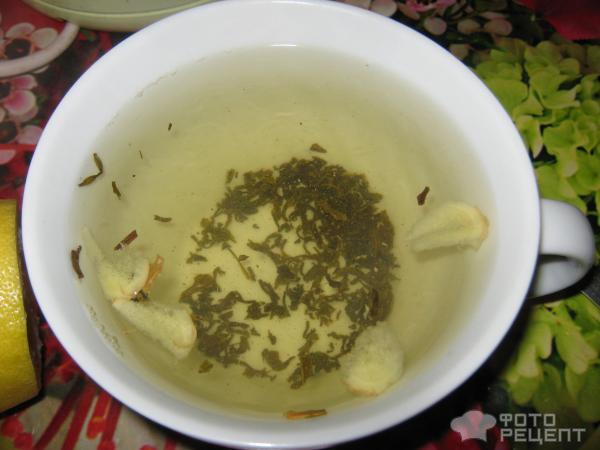 Рецепт чая с имбирем, медом и лимоном фото