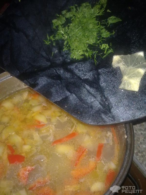 Рецепт Суп из свиных косточек с красным перцем фото