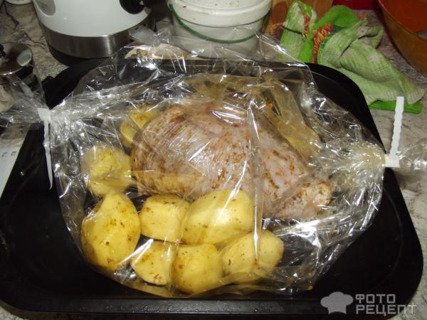 Филе бедра индейки в рукаве с картошкой – пошаговый рецепт приготовления с фото
