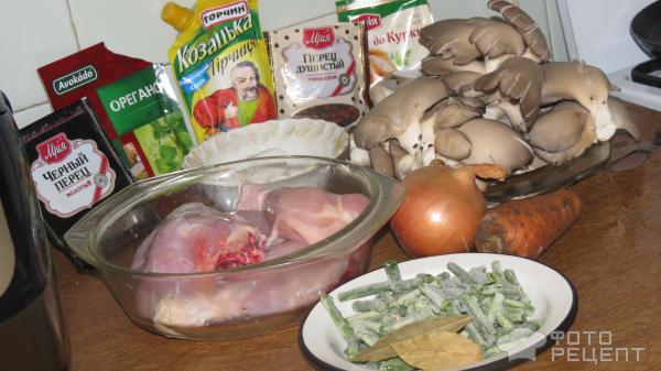 Рецепт Курица запеченная с грибами фото