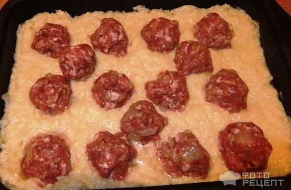 Рецепт кабачковый пирог с тефтелями фото