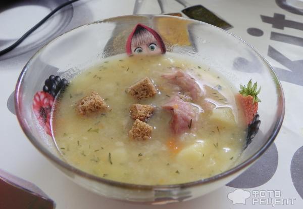 Рецепт Гороховый суп с копчеными ребрышками фото