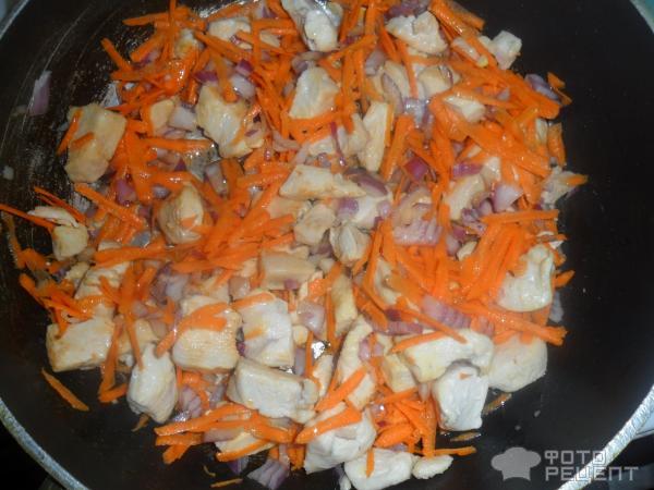 Рецепт Жаркое с куриным филе и грибами в сметане фото