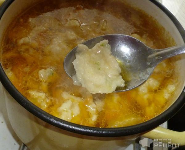 Рецепт супа Галушки на обед фото